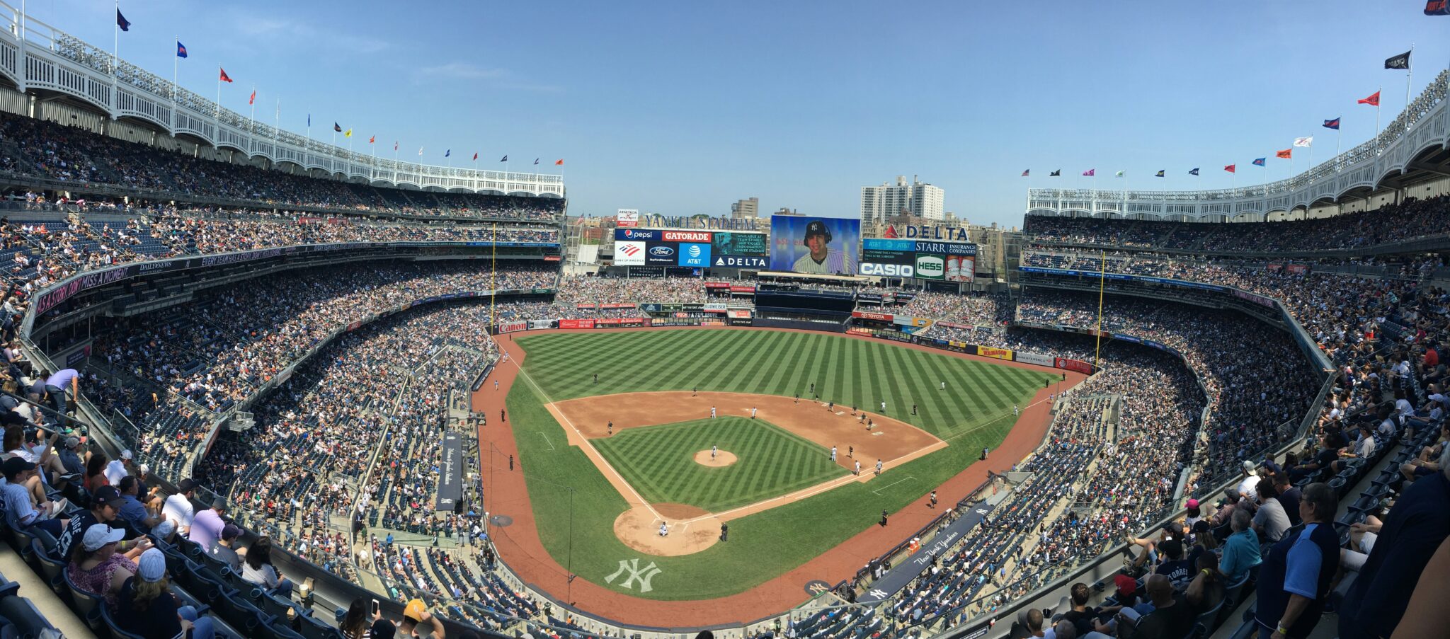 an interior image of Yankee stadium.